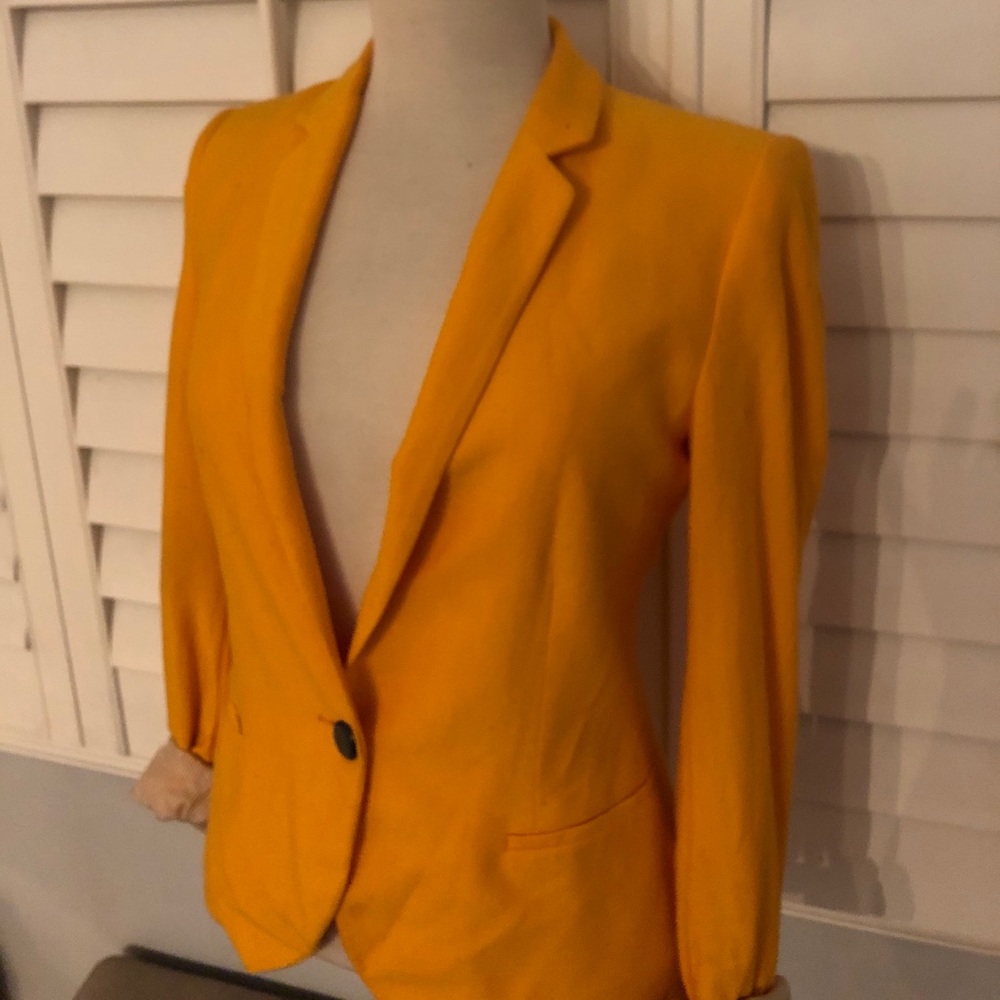 Stunning, Single Button, Yellow Zara Blazer